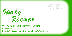 ipoly riemer business card